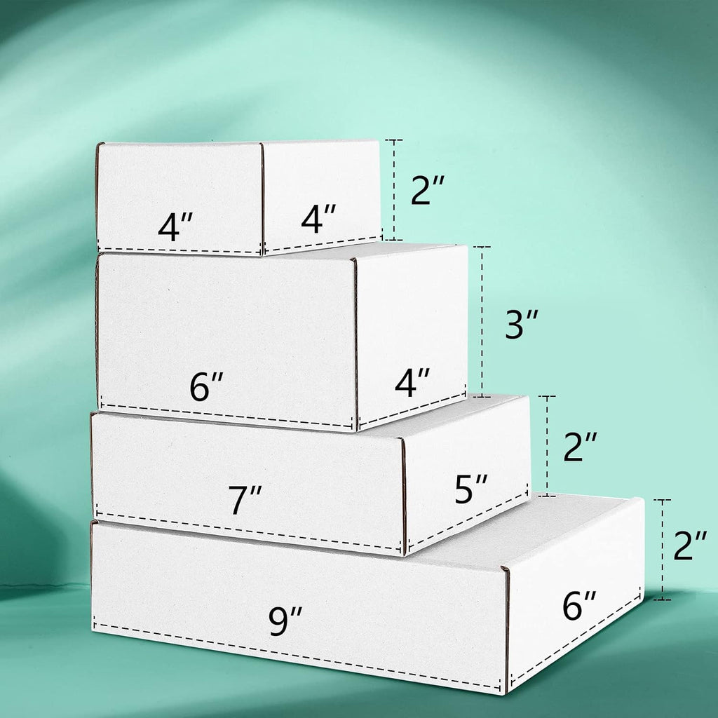 9x6x2 Shipping Boxes Small Corrugated Cardboard Box - 25 Pack White Mailing Boxes for Packaging Small Business