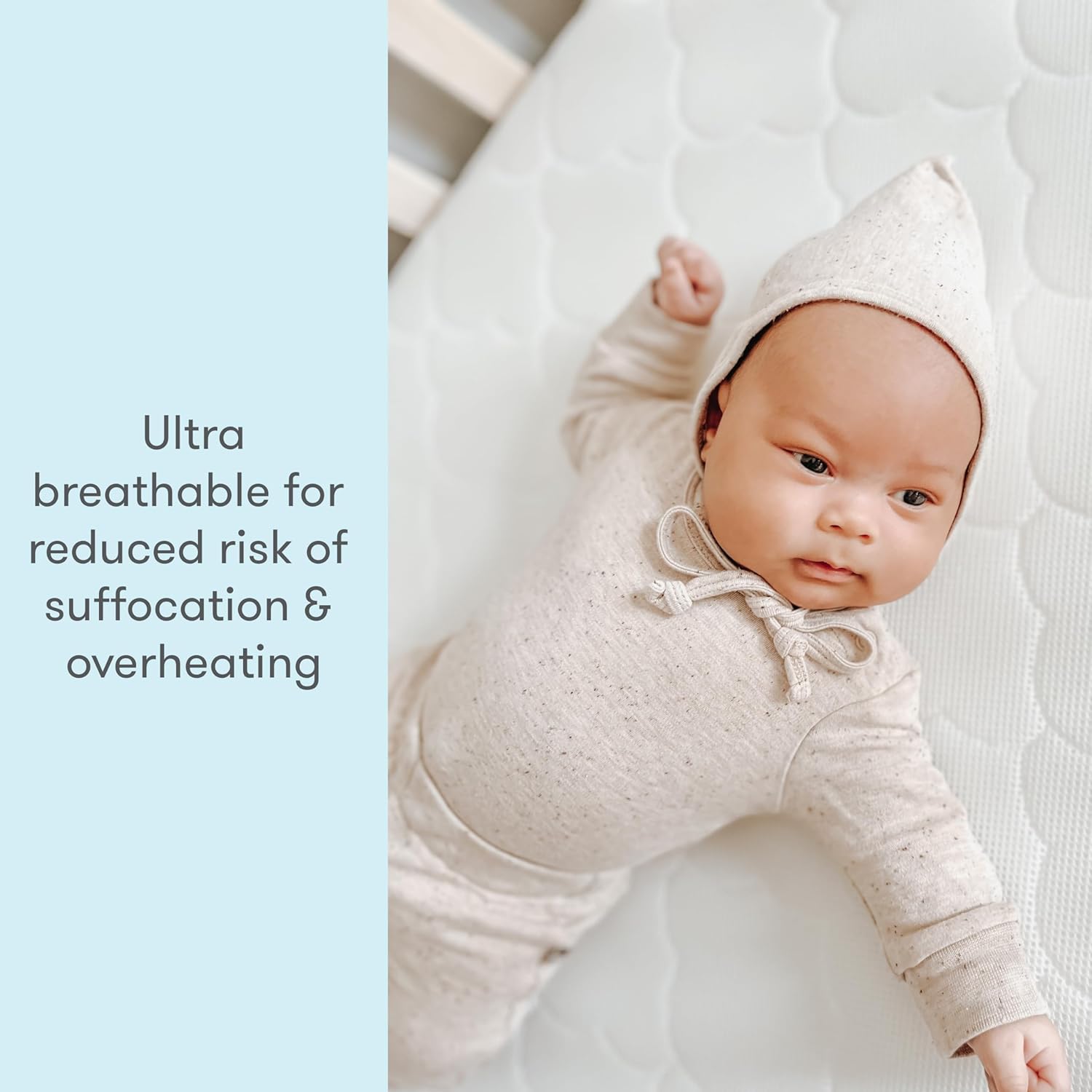 Crib Mattress and Toddler Bed - Ultra-Breathable Proven to Reduce Suffocation Risk, Washable Core & Cover