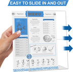 Acrylic Sign Holder 4 x 6, 6 Pack Vertical L-Shaped Tabletop Stand | Clear Vertical L-Shaped Tabletop Display with