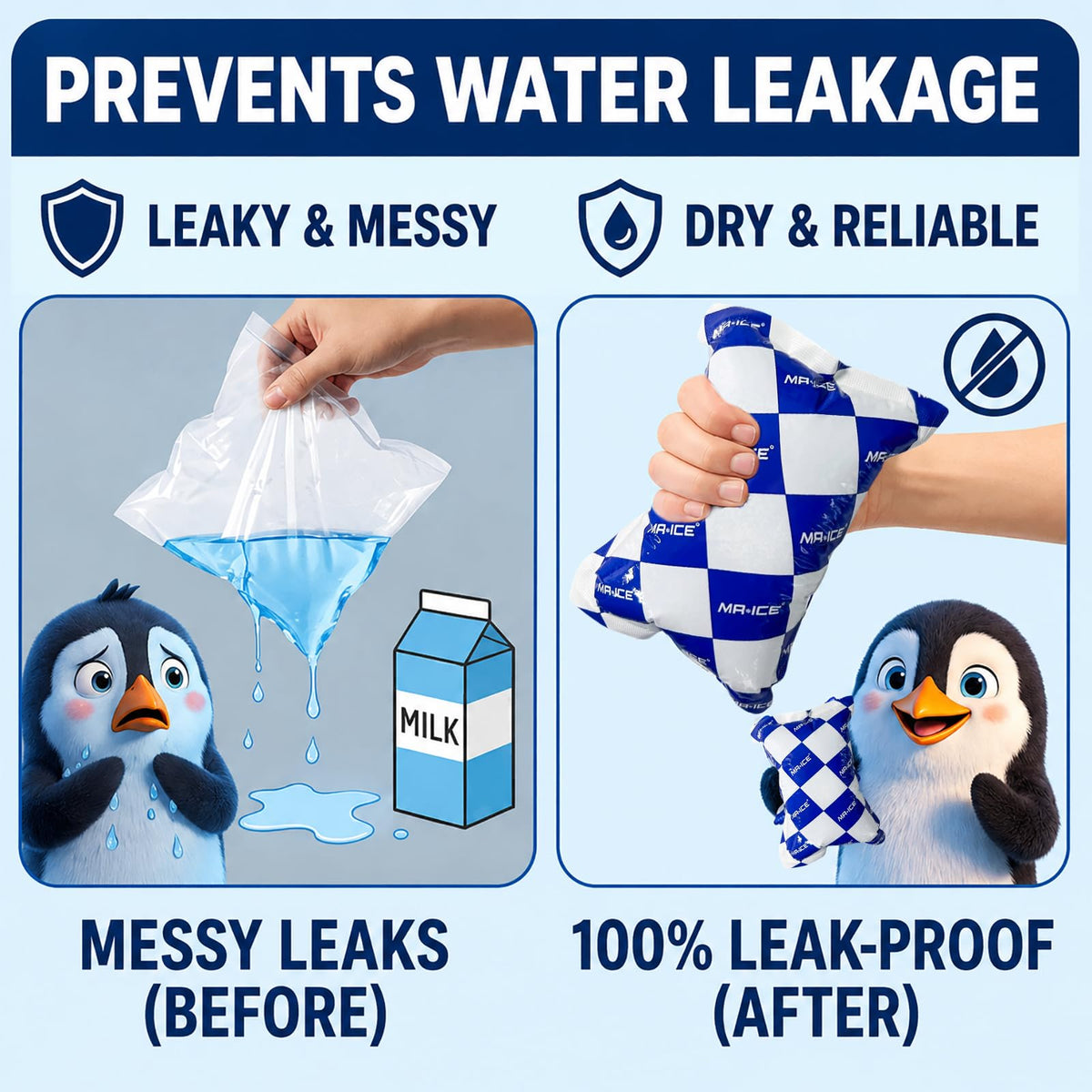 Ice Packs for Cooler, Reusable Ice Pack, 6.9 x 4.7 Inch, 15 Sheets