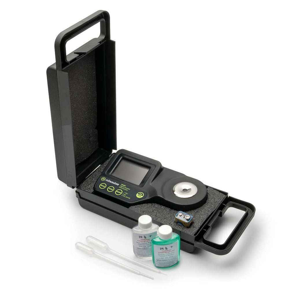 Milwaukee Salinity Digital Refractometer with Carrying Case for Saltwater Aquariums - MA887BOX