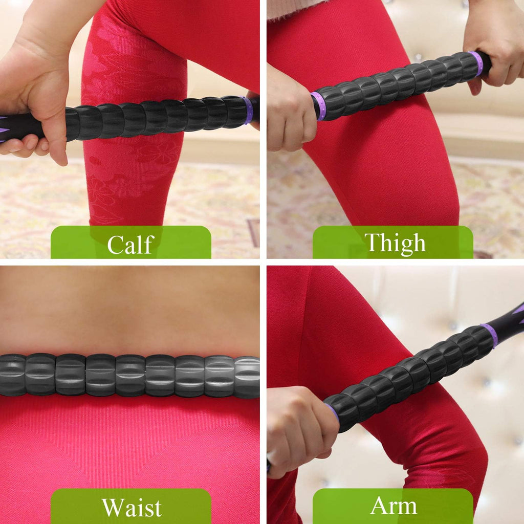 Muscle Roller Massage Roller Stick- Deep Tissue Fascia Blaster for Myofascial Pain Relief, Lymphatic Drainage & Body