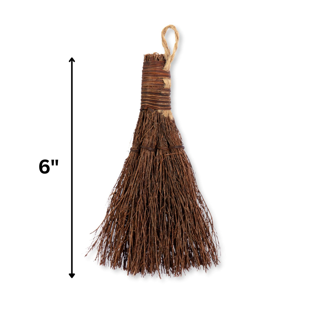 Apple Splendor Scented Broom, 6 InchRustic Heather Broom with Rope Loop for Easy Hanging