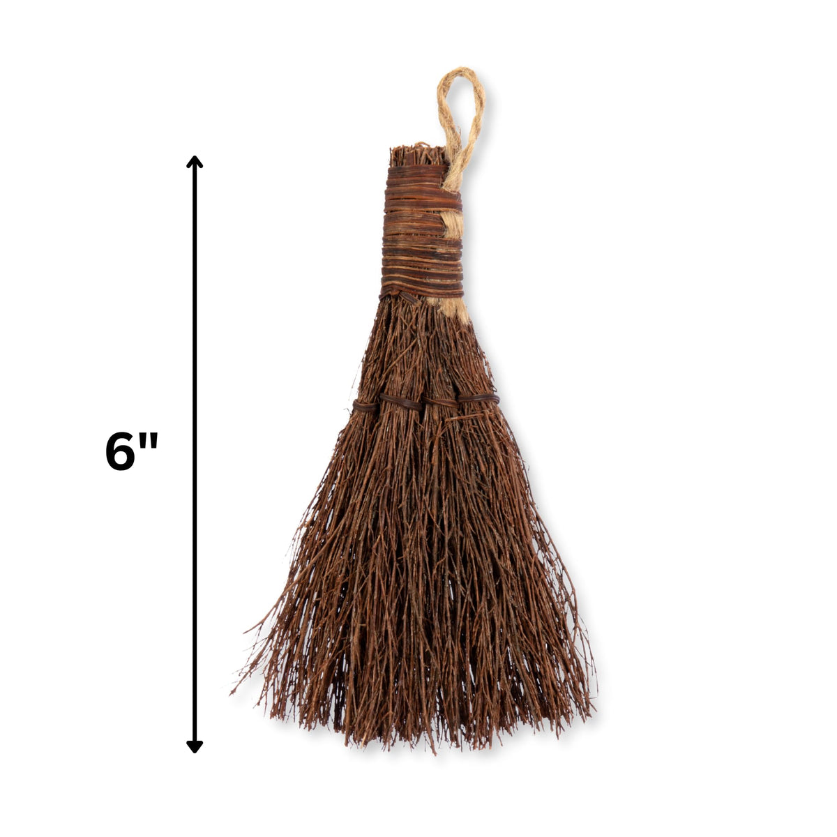 Apple Splendor Scented Broom, 6 InchRustic Heather Broom with Rope Loop for Easy Hanging