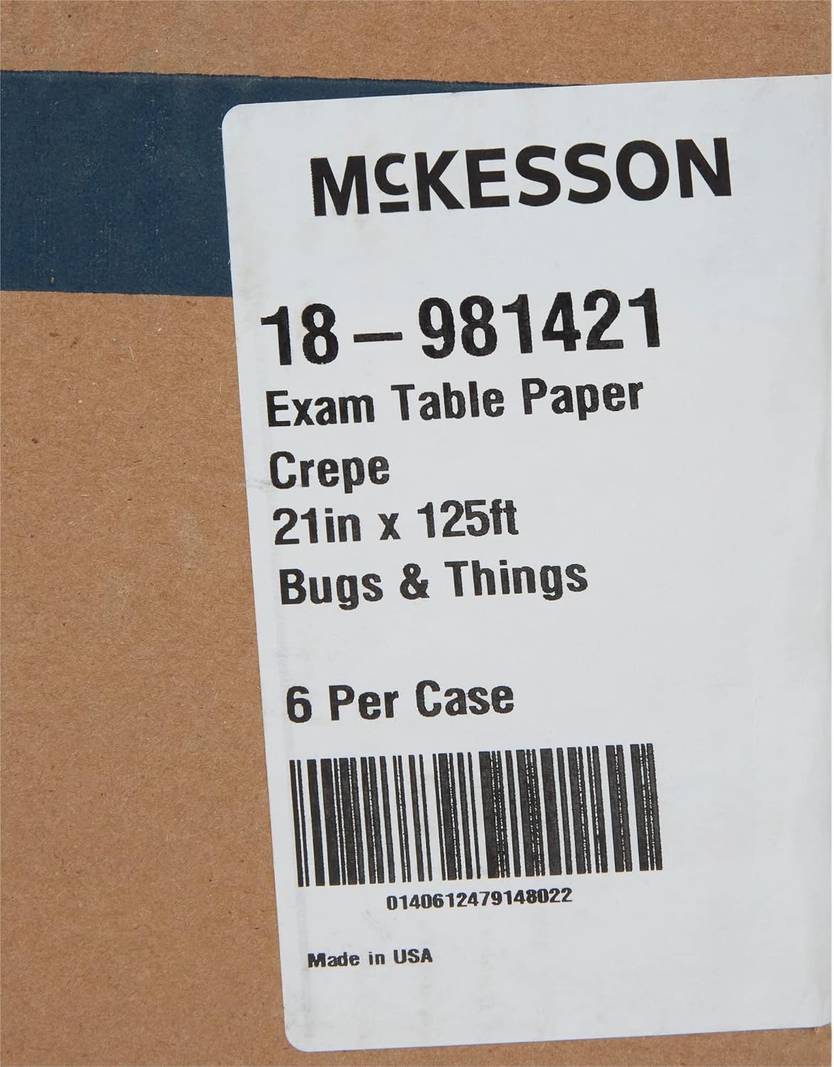 Exam Table Paper, Barrier Protection, White, 21 in x 125 ft, 6 ct | Crepe Pediatric Table Paper