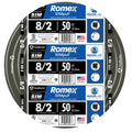 Southwire 8/2 Nonmetallic with Ground Sheathed Cable, Black, 50 ft.