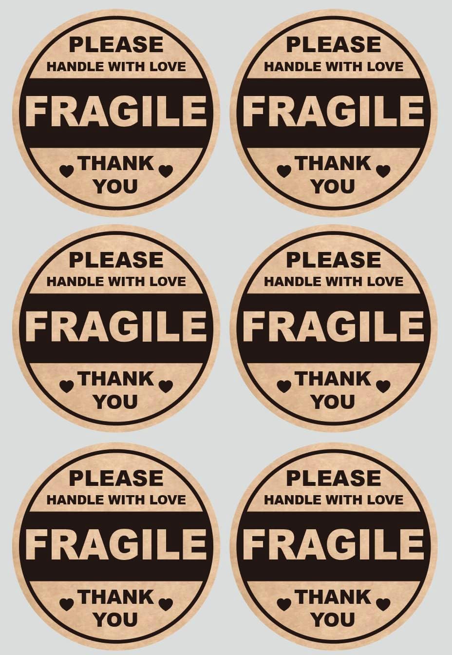 2 inch 300 PCS Fragile Stickers for Shipping