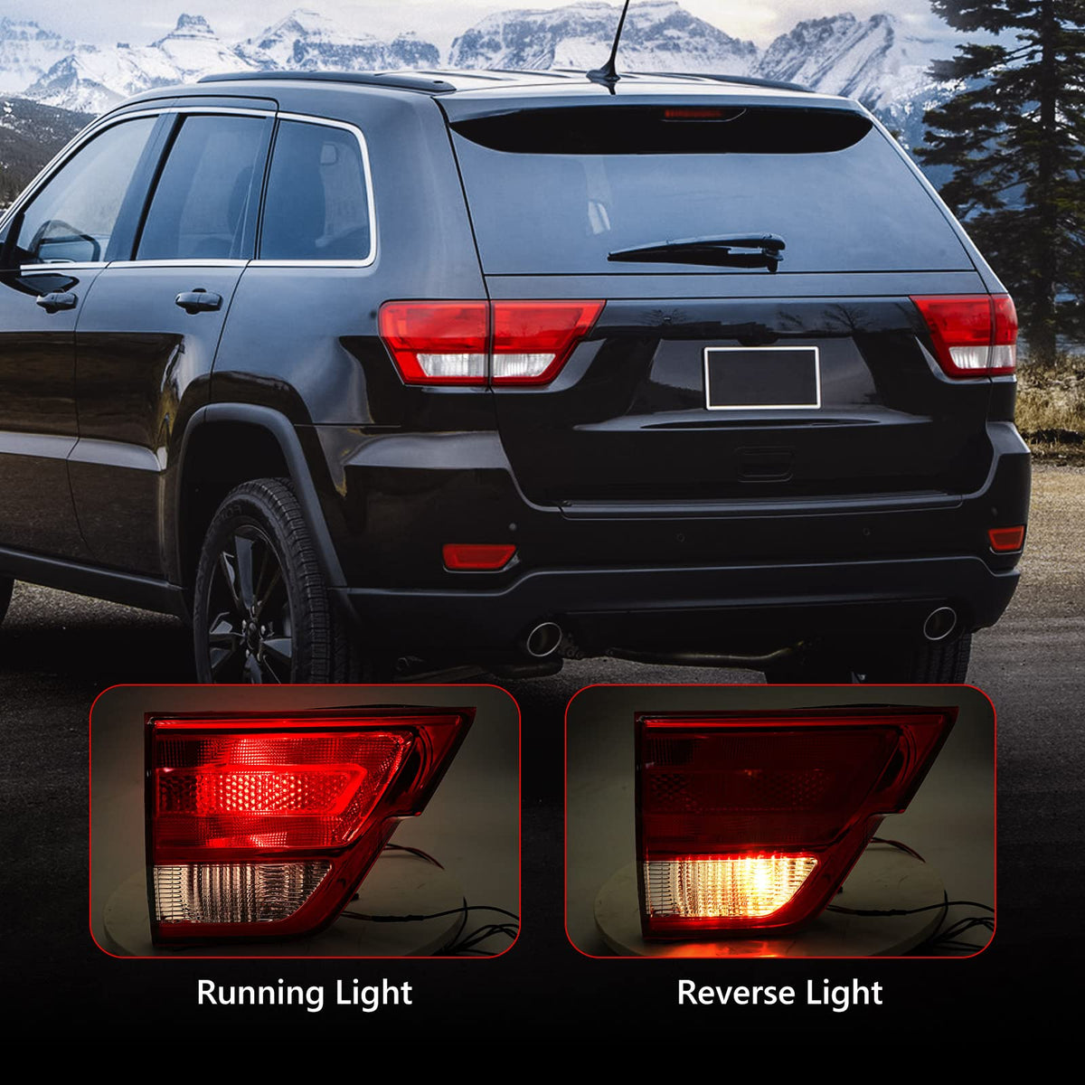 Left Inner Taillight Compatible with Jeep Grand Cherokee 2011-2013