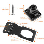 2 Pack 2.5 Inch Hasp Locks with Keys, Flat Black