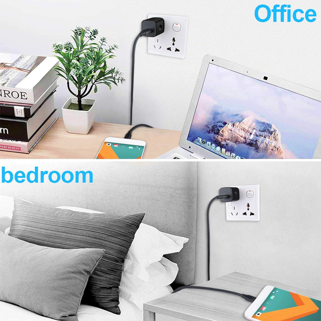 Wall Charger Cube,1A/5V Single Port USB Plug 3 Pack Travel Black Charging Block Box Adapter Compatible Phone,Samsung