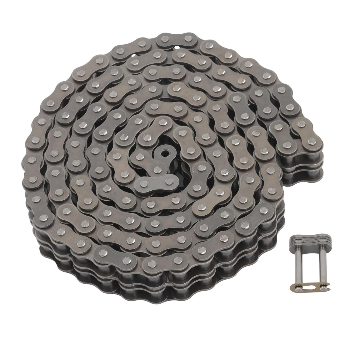 findmall 80-2 Duplex Roller Chain, 10 Feet, Carbon Steel
