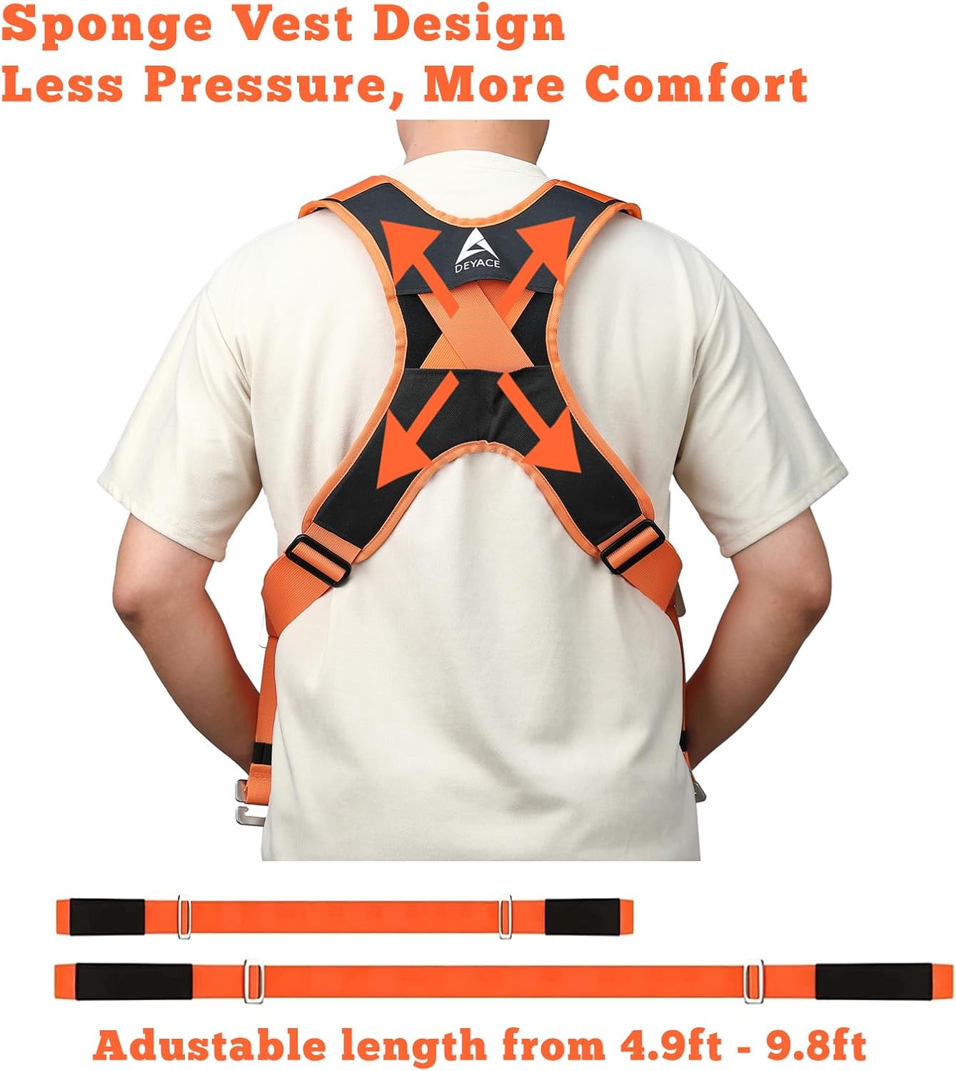 2-Person Shoulder Lifting Straps for Moving Item up to 800 lbs