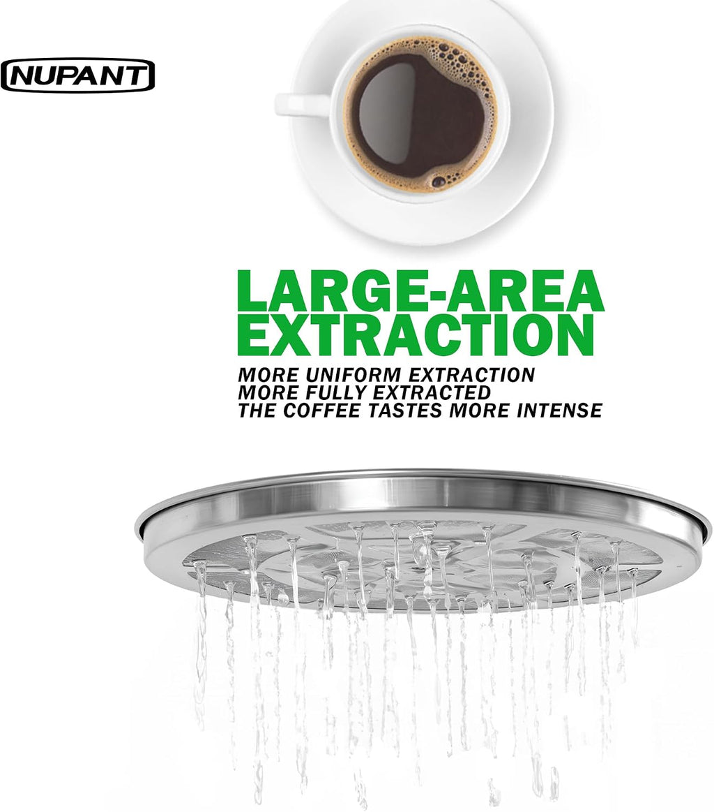 Commercial Coffee Urn 50 Cup/8L Coffee Dispenser with Upgraded Percolator, Double Wall 304 Stainless Steel Hot Water