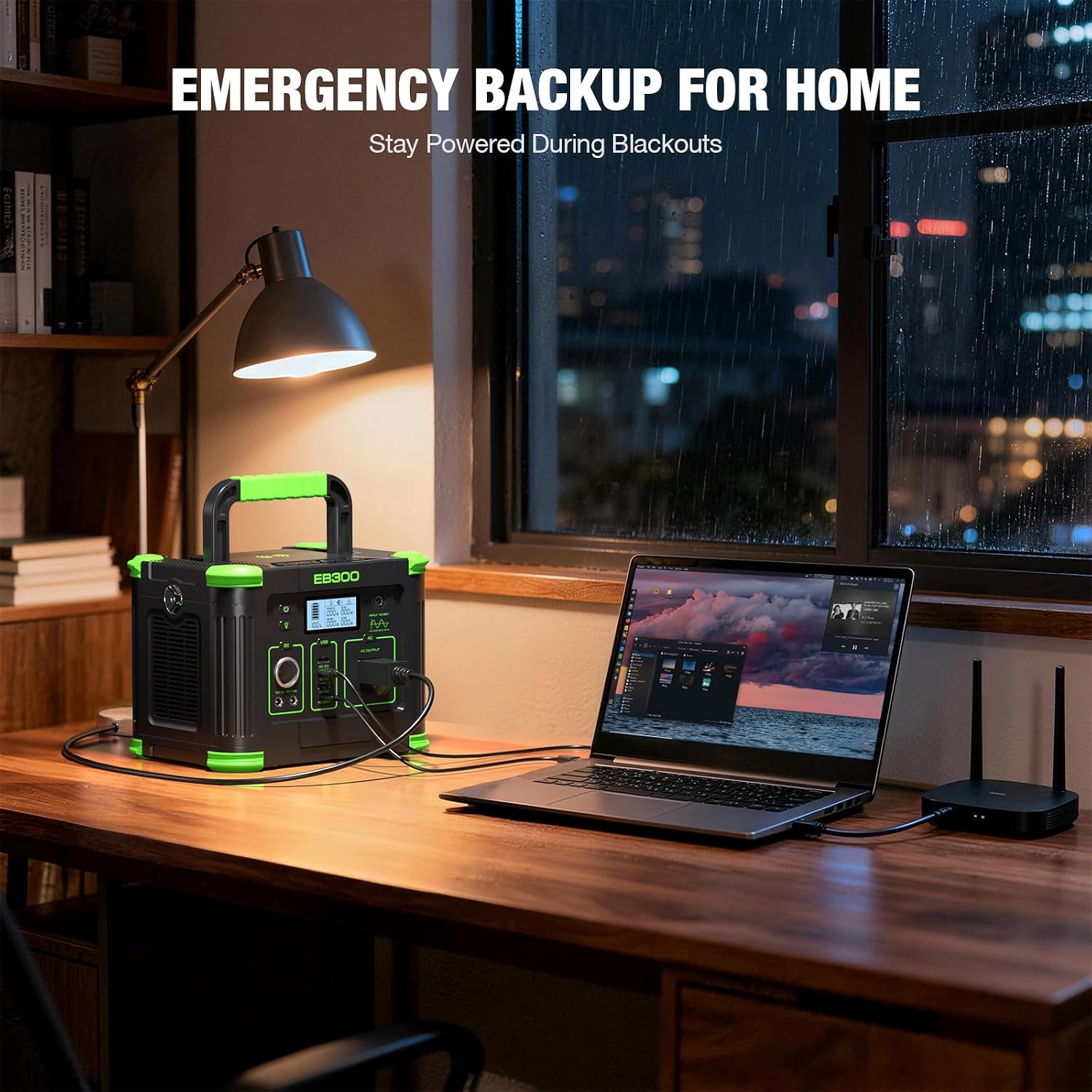 330W Portable Power Station 288.6Wh Solar Generator with USBC PD 60W, 120V Outlet Perfect for Camping, Outdoor Trips
