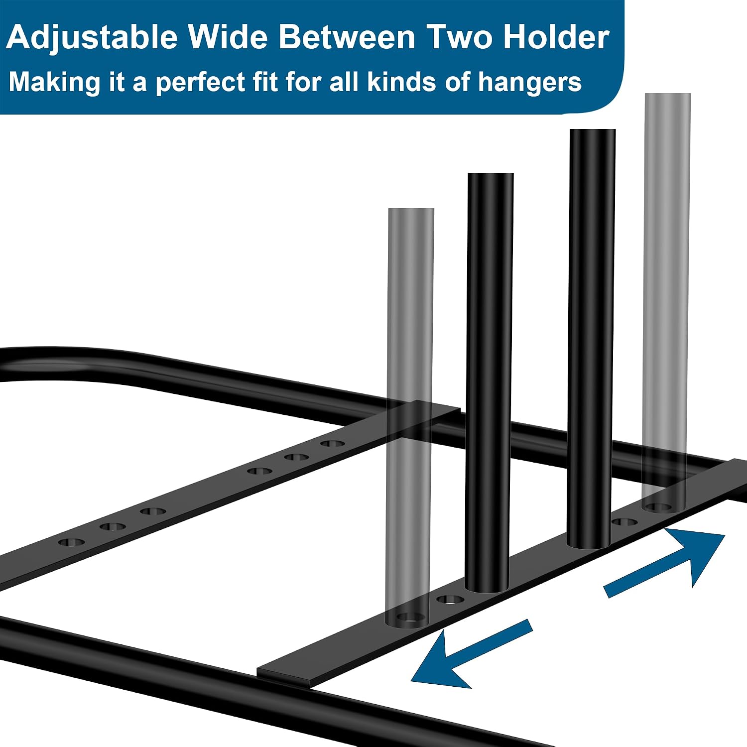 Hanger Stacker Organizer, 33 inch Height Stand, Clothes Hanger Storage Rack, Laundry Room, Black