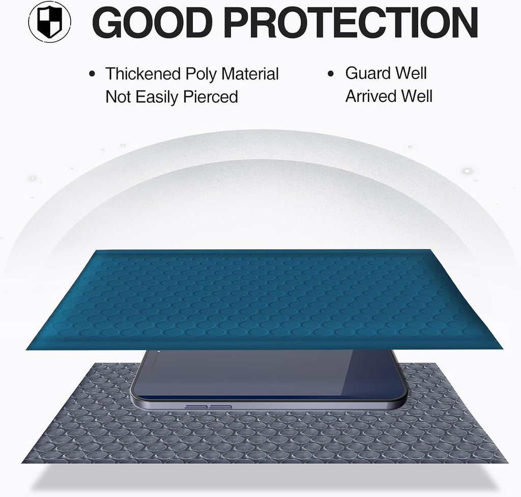 Bubble Mailers 4x8 Inch Navy Blue 100 Pack Poly Padded Envelopes Small Business Mailing Packages Opaque Self Seal