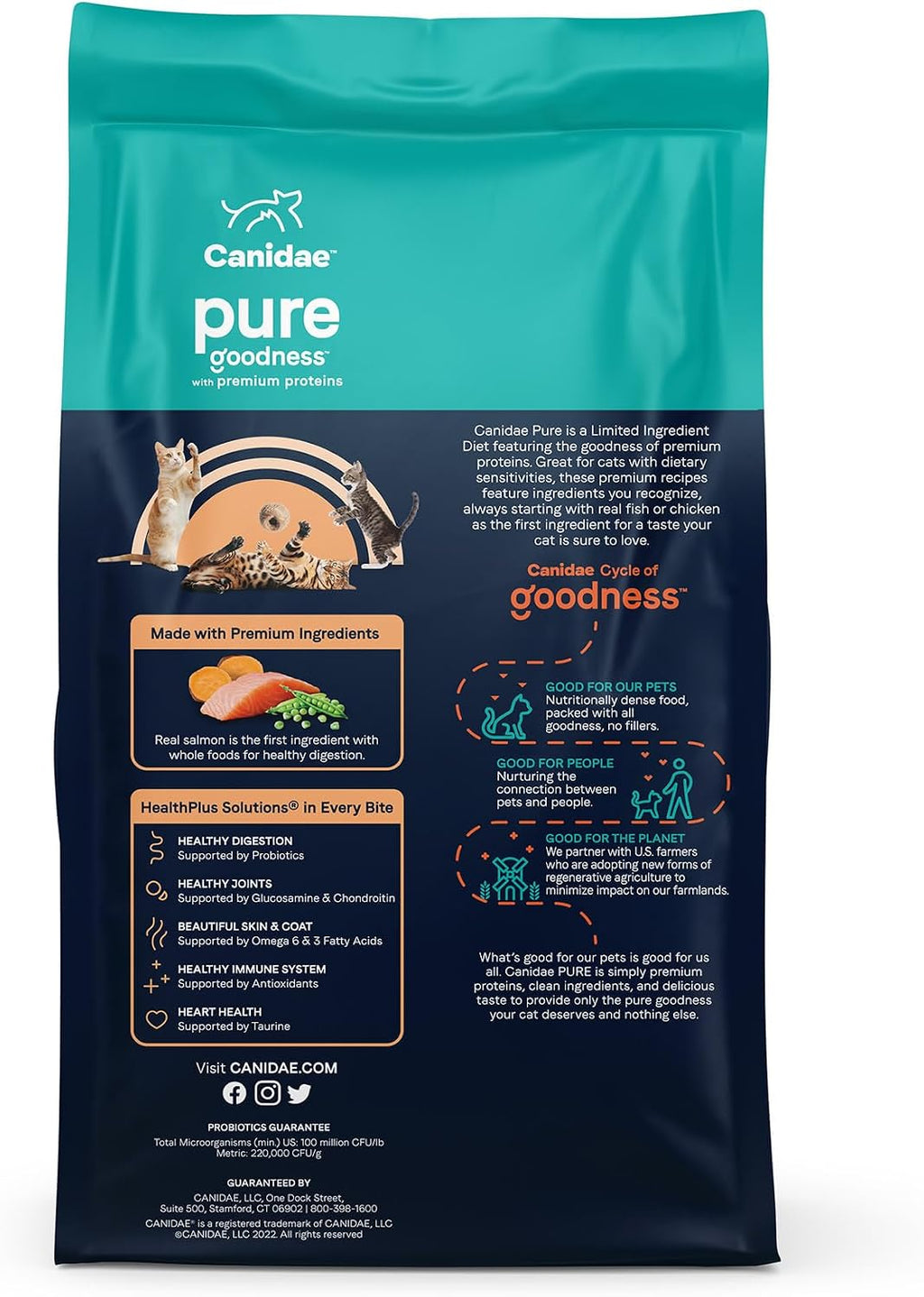 Pure Goodness Dry Cat Food, Real Salmon, 10 lb