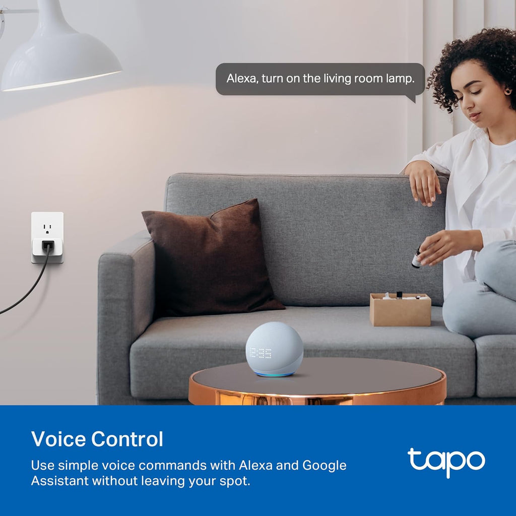 TP-Link 𝗧𝗮𝗽𝗼 Smart Plug Wi-Fi Mini, Energy Monitoring, Compatible with Alexa & Google Home & Samsung SmartThings