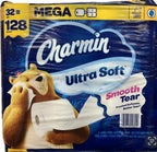 Ultra Soft Smooth Tear Toilet Paper, 32 Mega Rolls, 128 Regular Rolls