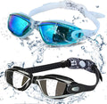 Swim Goggles - Swimming Goggles,Pack of 2 Professional Anti Fog No Leaking UV Protection Wide View for Women Men