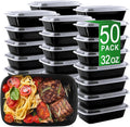 32oz Meal Prep Containers, 50 Pack Disposable Food Storage Boxes with Lids