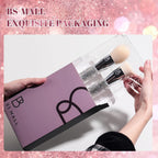 Diamond Makeup Brush Set Foundation Powder Brush Silver 2 Pcs Set