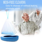 Bedpan Liners with Super Absorbent Pads 20 Packs Disposable Commode Liners Bed Pan Liners with Pulling String