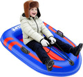 Inflatable Snow Sled, Heavy Duty Snow Tube with Sturdy Handles for Kids and Adults, Extra Durable 0.7 mm PVC Snow