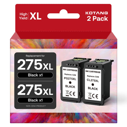 PG-275XL Black Ink Cartridge Replacement for Canon 275 Black Ink Remanufactured 275XL Ink Cartridge for TS3722 TR4720