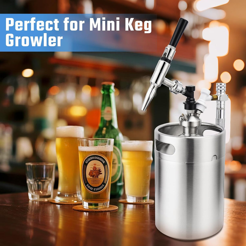 Ball Lock Tap Corny Keg Faucet Adapter, 2Pcs Ball Lock Quick Disconnect Kits for Cornelius Kegs Ball Lock Kegs, Draft