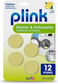 Washer & Dishwasher Cleaner Tablets, Lemon Deodorizer, 12 Count