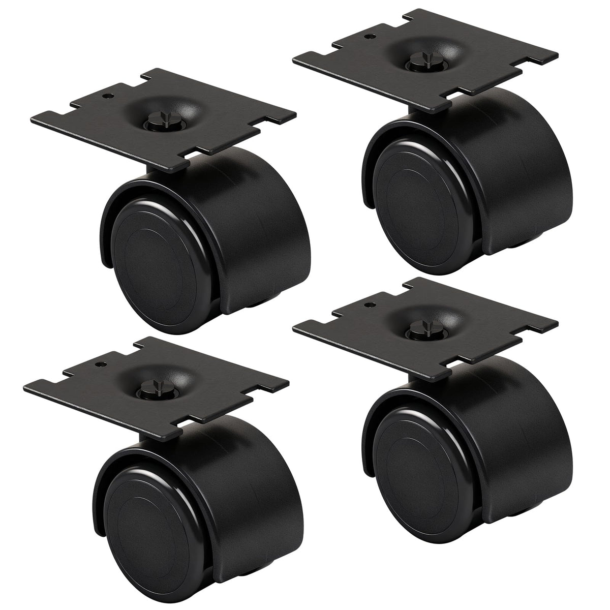 4 Pack 40 mm Wheel/Plate Assembly Compatible with Vacuum D4 D4C SE E E2
