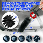 Dryer Vent Cleaner Kit - 15Ft Flexible Lint Brush for Deep Cleaning