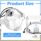Colingmill RV Sewer Valve Cap with Handle,1 Pcs,Clear