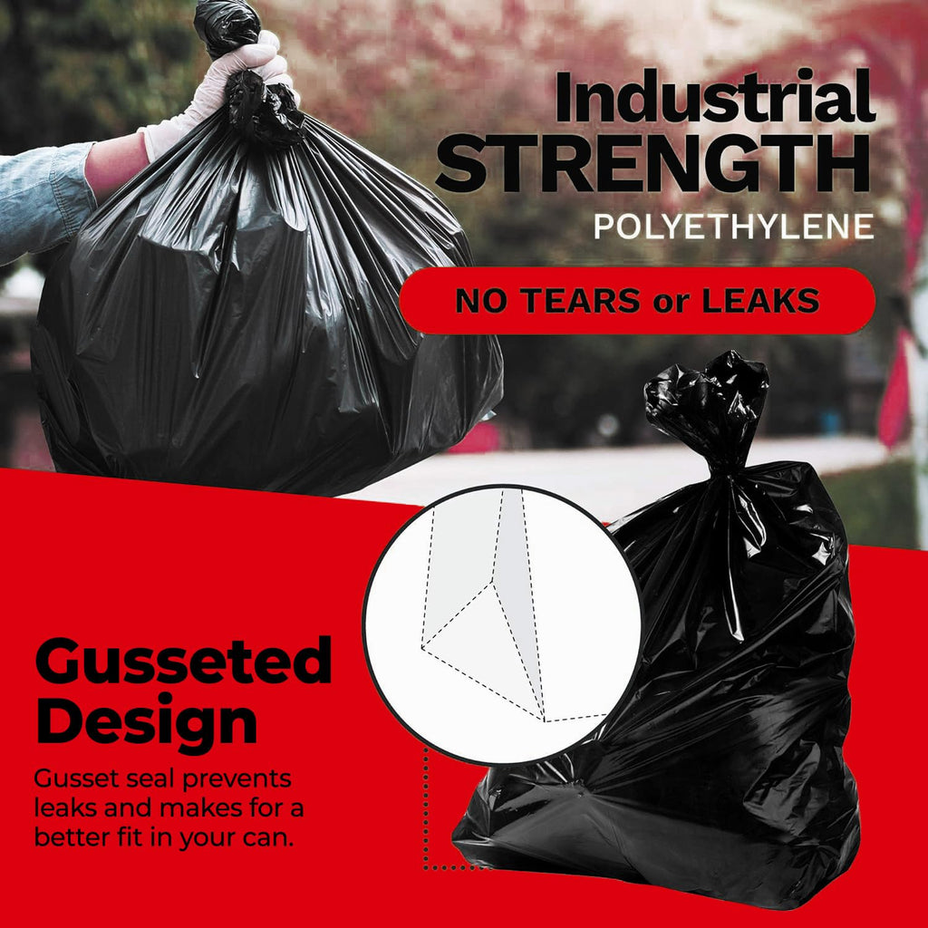 55-60 Gallon Contractor Trash Bags, 150 Count, Black