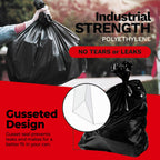 55-60 Gallon Contractor Trash Bags, 150 Count, Black
