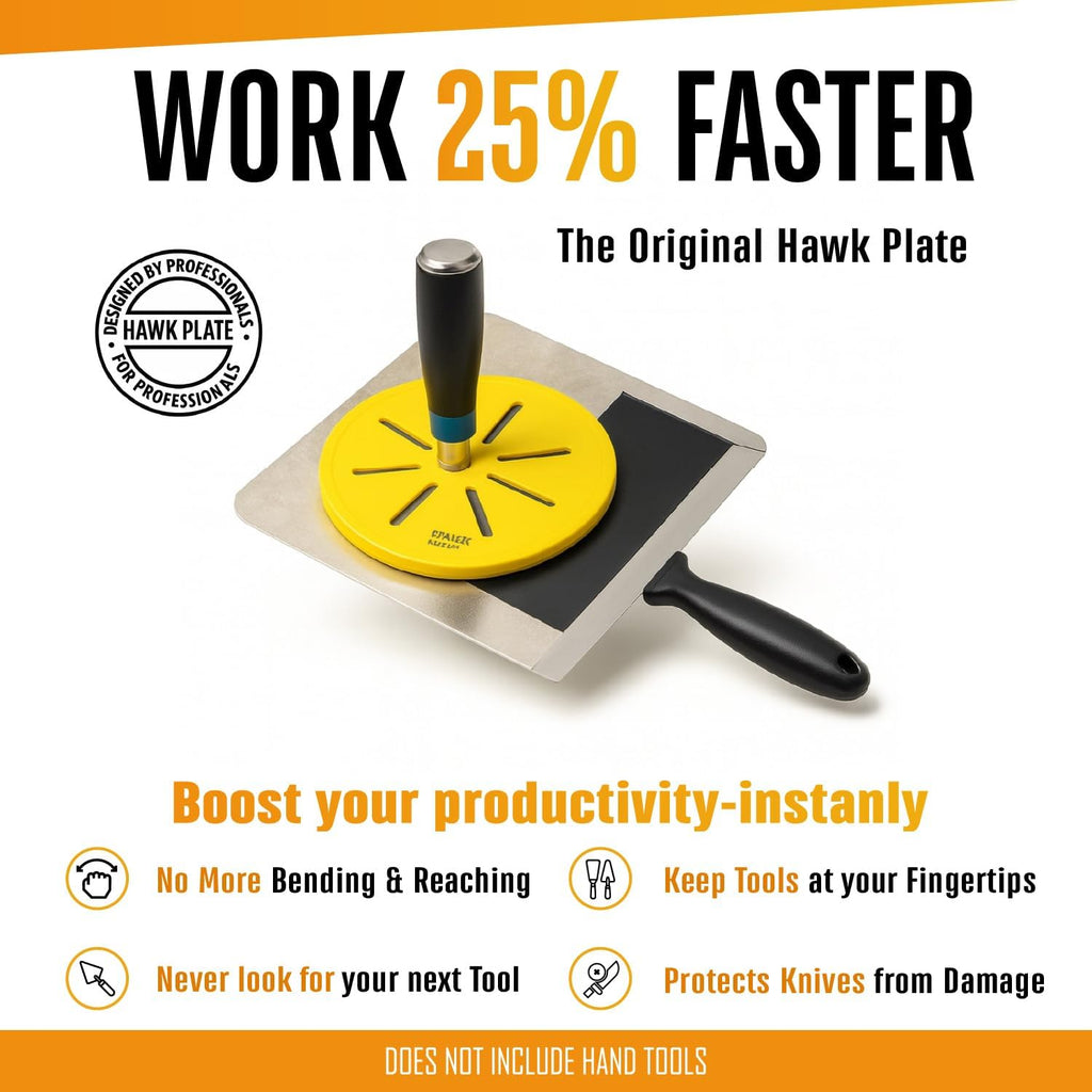 Rapido Tool Co. Drywall Hawk Plate Tool Holder & Organizer for Home (TOOL HOLDER ONLY) - Organizer for Drywall