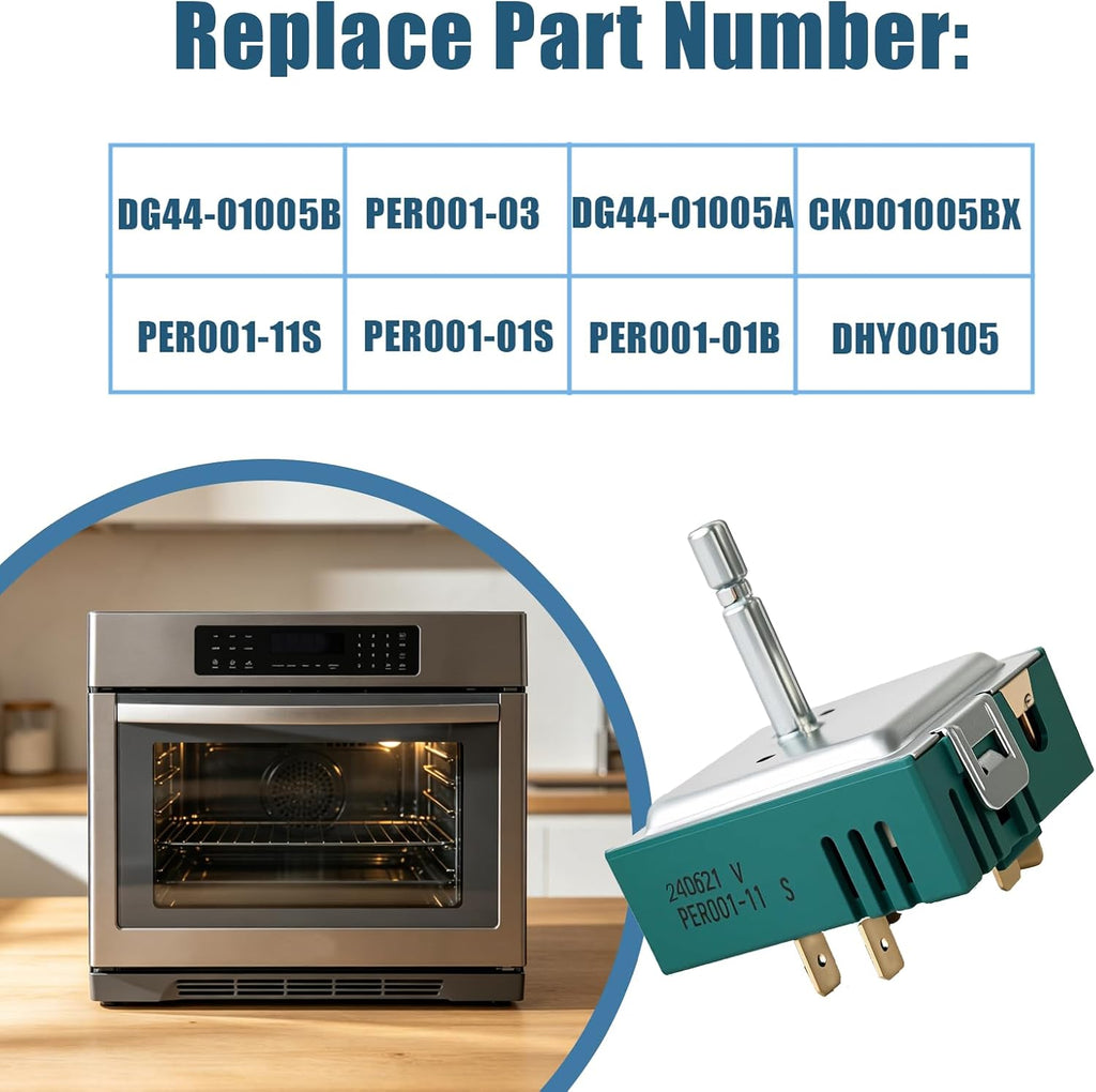 DG44-01005B DG44-01005A Fits For Samsung Dual Infinite NE59M6850SS NE58K9850WG Range Oven Surface CKD01005BX Element Control For Stove Infinite Switch Replaces DG44-01005A CKD01005BX