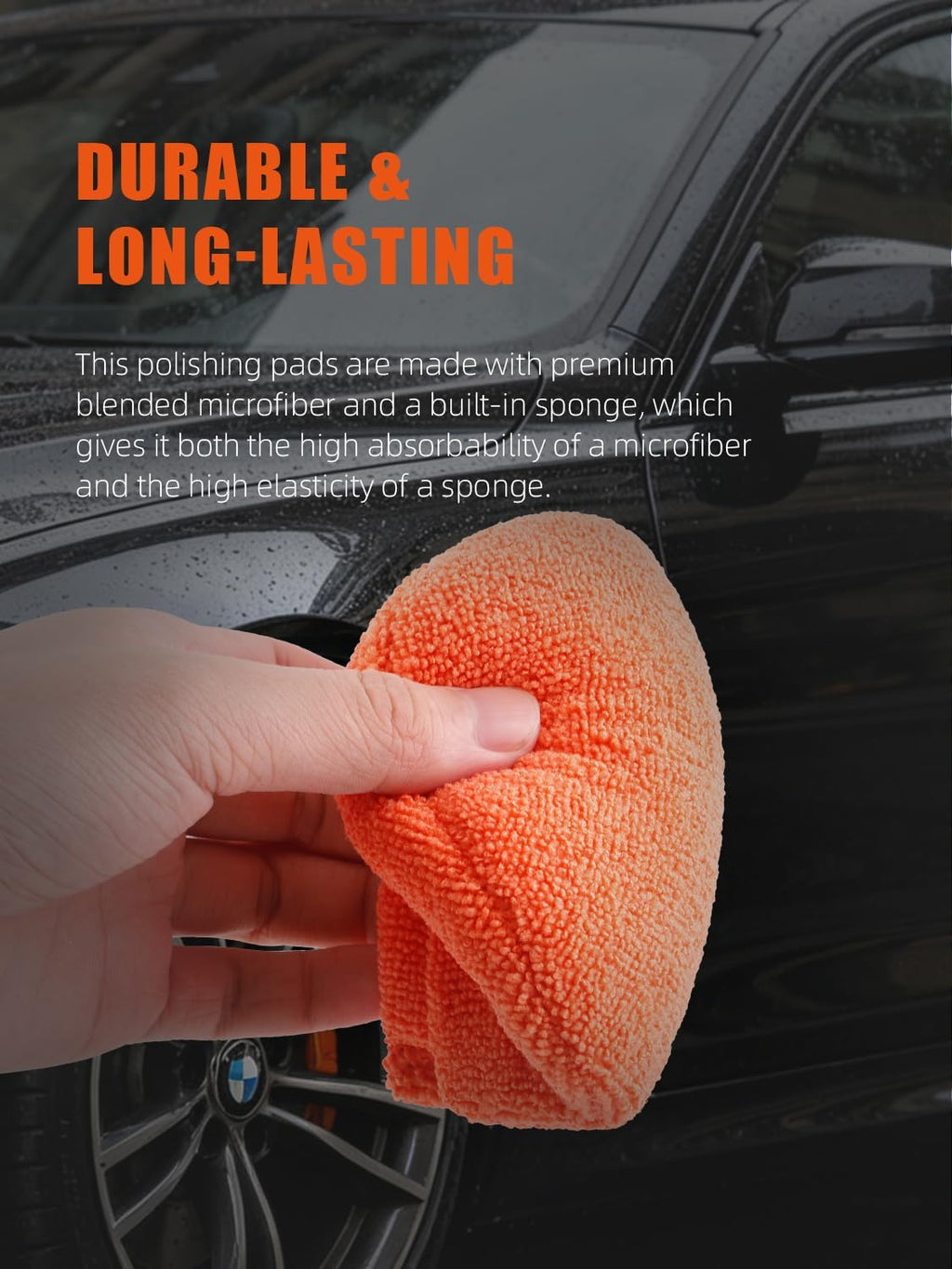 Microfiber applicator pad, Microfiber Sponge, SPTA 10Pcs Ultra-Soft Microfiber Wax Applicator Pads, Cleaning Pads