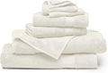 Plush Bath Sheet Set, 6 Pieces, Cream | 2 Oversized Bath Sheets, 2 Hand Towels & 2 Washcloths - 100% Organic Cotton