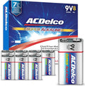 ACDelco 8-Count 9V Batteries, Maximum Power Super Alkaline Battery for Home and Office, 7-Year Shelf Life, Reclosable