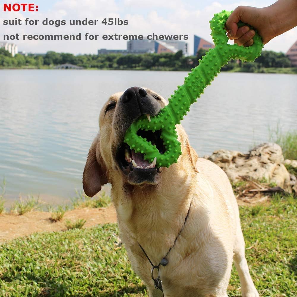 Durable Dog Chew Toys 13 Inch Bone Shape Extra Large Dog Toys with Convex Design Strong Tug Toy for Aggressive