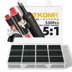 TKDMR 530 Pcs 5:1 Heat Shrink Tubing Kit, Marine Grade Adhesive Lined