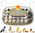 24 Egg Incubator, Incubators for Hatching Eggs with Fully Automatic Turner & Candler, Smart Temperature & Humidity