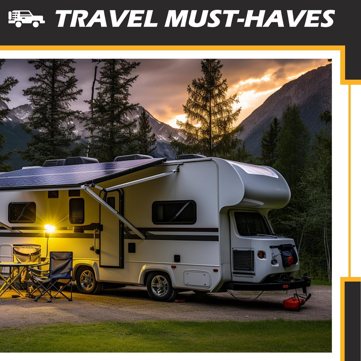 Wheel Chocks for RV Trailers 4 Pack with Rope