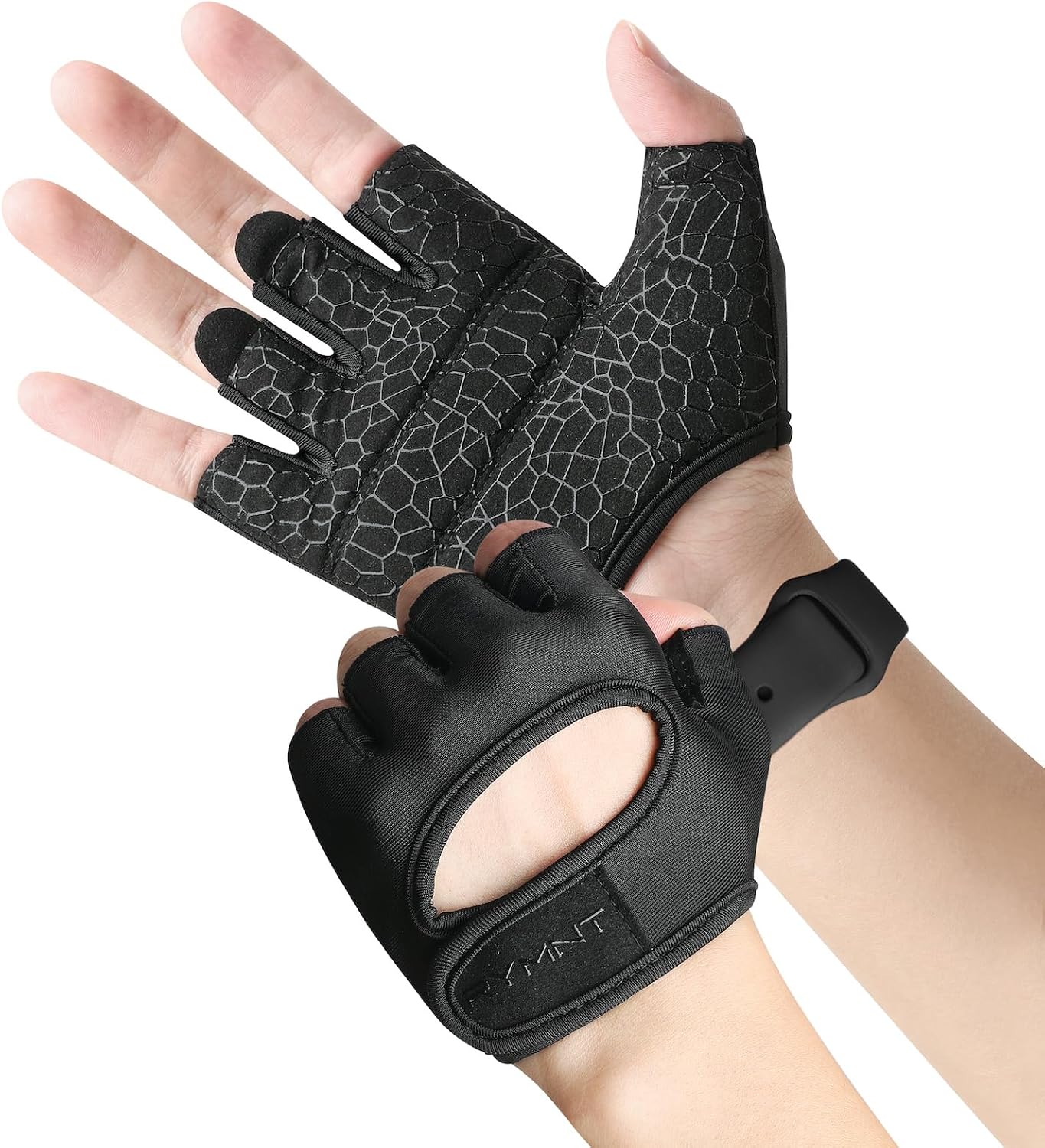 Short Workout Gloves for Women Men, Weight Lifting Gloves Full Palm Pads | Minimal Gym Gloves for Weightlifting
