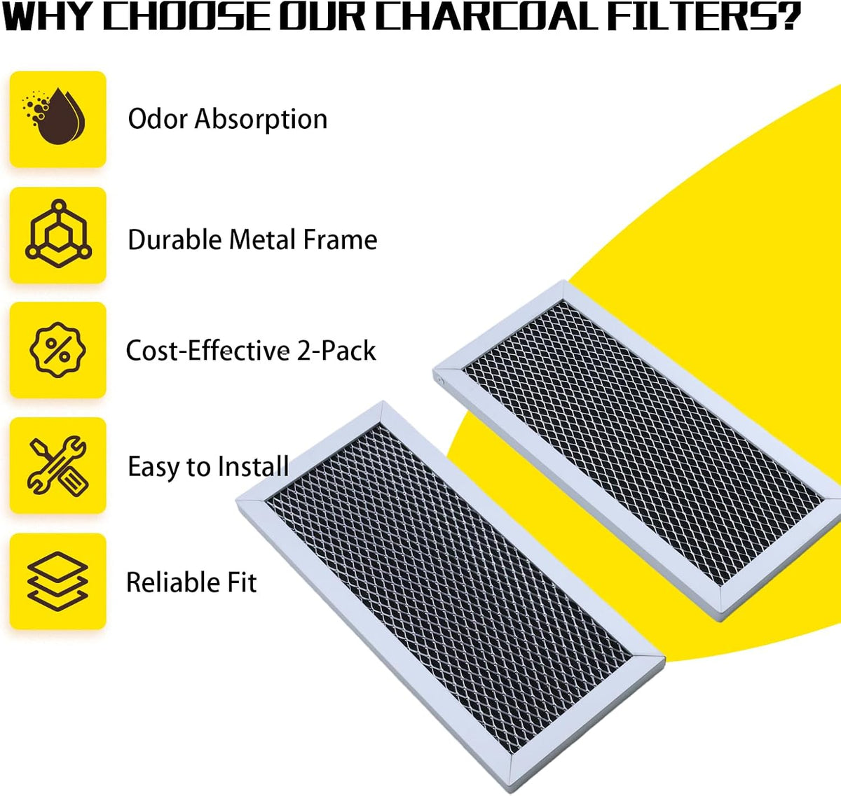ME21M706BAGAA ME21M706BASAA ME21K7010DSAC 2-Pack Microwave Charcoal Filter