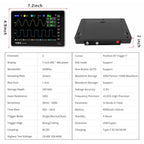 FNIRSI 1013D Plus 100MHz Oscilloscope, 2 Channel Oscilloscope 7" TFT Touch