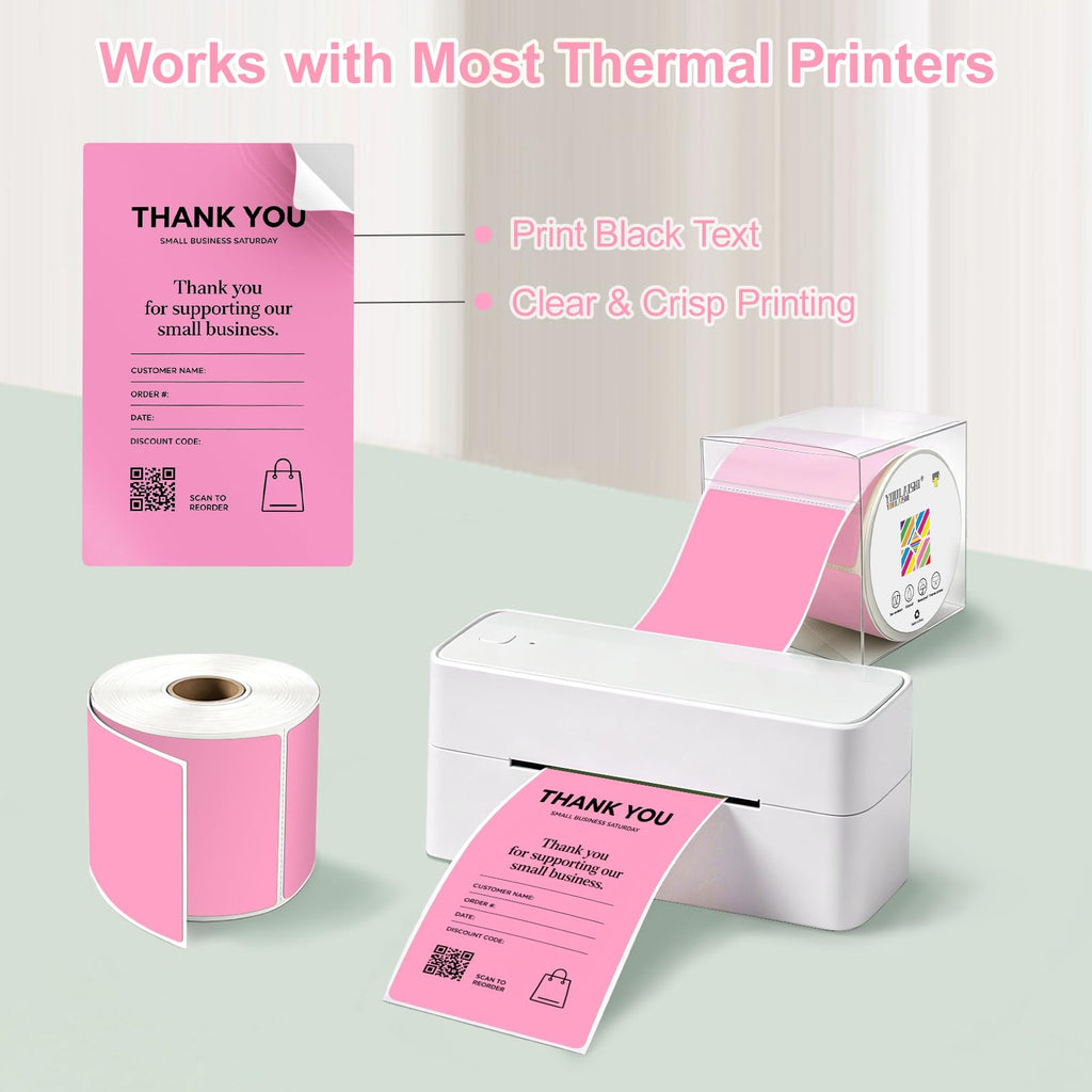 3 X 5 Inch Printable Waterproof Rectangle Color Coding Labels, 300 Per Roll Adhesive Color Coding Stickers for