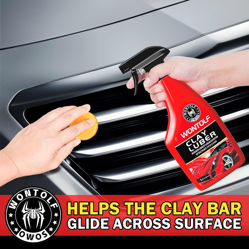 Heavy Duty Car Clay Bars Auto Detailing Clay Luber Synthetic Lubricant Kit, 4 Clay Bars, Clay Bar Lubricant Tablets